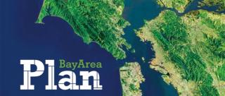 Plan Bay Area logo with regional map in the background
